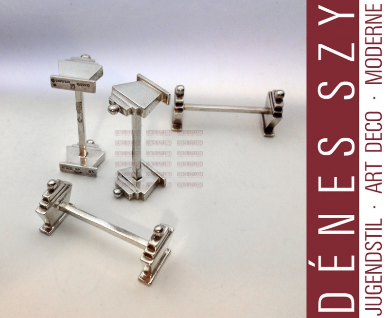 Vintage Georg Jensen Sterling Pyramid pattern knife rests