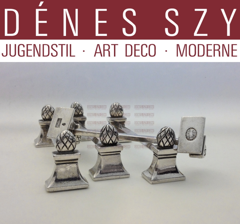 Georg Jensen Silber König / Konge / Acorn Messerbaenkchen