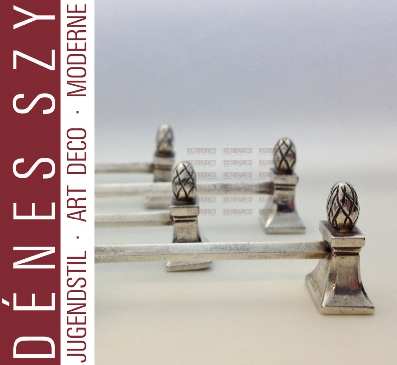 Georg Jensen Silber König / Konge / Acorn Messerbaenkchen
