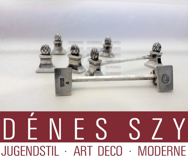 Georg Jensen Silber König / Konge / Acorn Messerbaenkchen