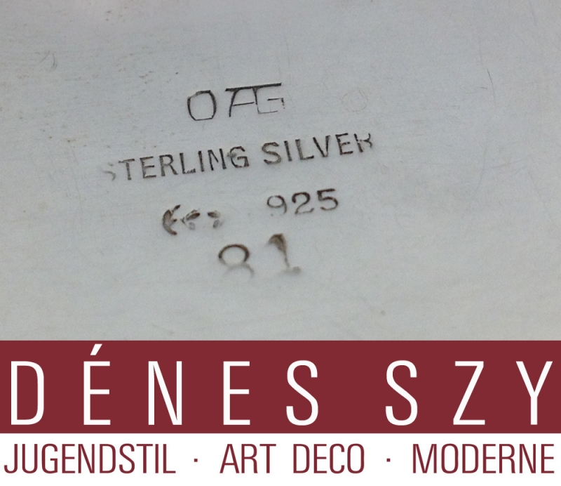 Orivit Cologne, German Navy Art Nouveau silver vase, trophy 81