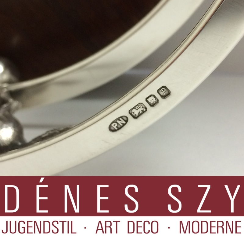 Jockey horse race sterling silver vine coaster london