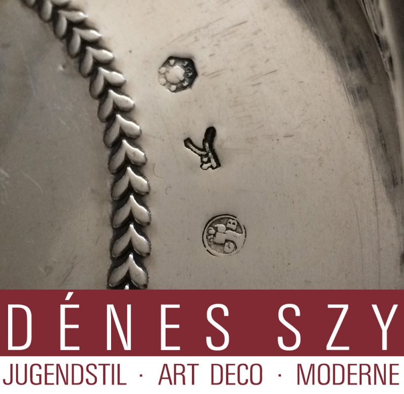 Biedermeier Silber Paar Flaschenhalter ITALIEN MAILAND 1840