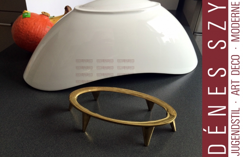 XXL Mid-Century german KPM Berlin Bauhaus porcelain fruit bowl