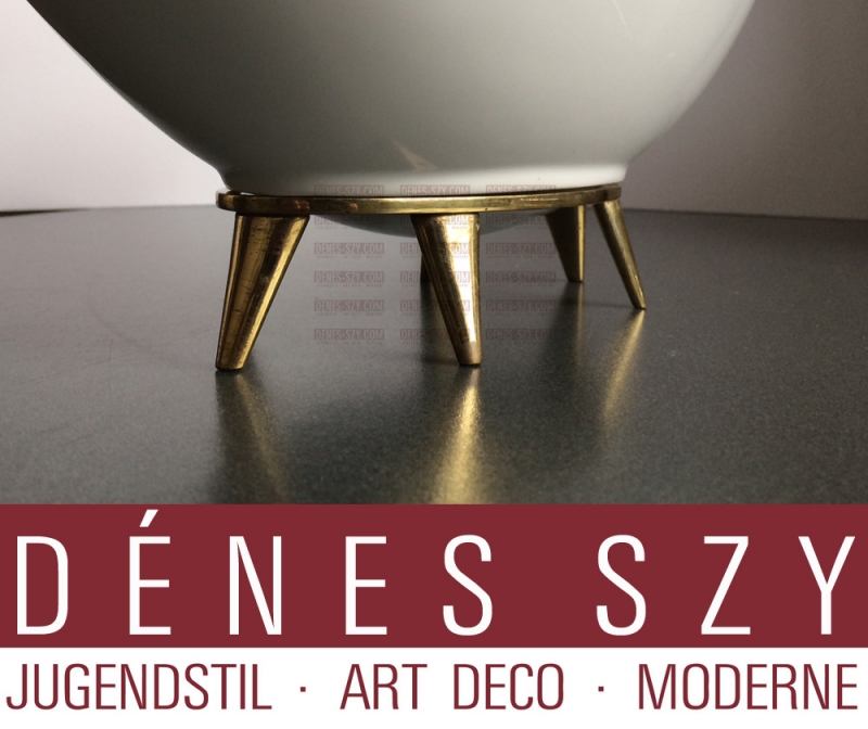 XXL Mid-Century german KPM Berlin Bauhaus porcelain fruit bowl