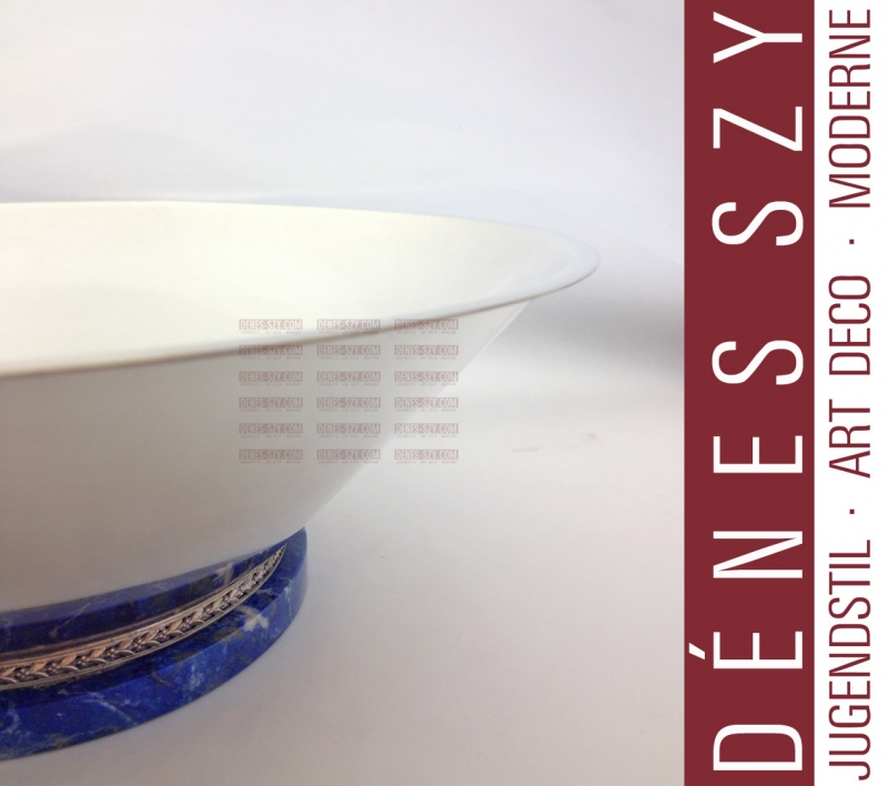 C G Hallberg Stockholm Bol Art Déco en argent avec lapis lazuli
