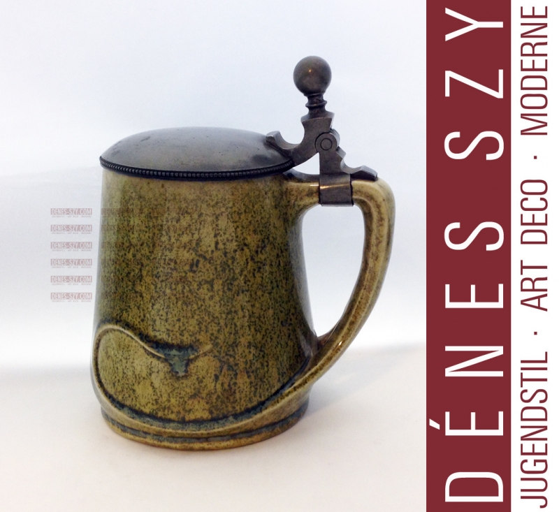 Jugendstil RIEMERSCHMID Steinzeug Krug Seidel um 1900