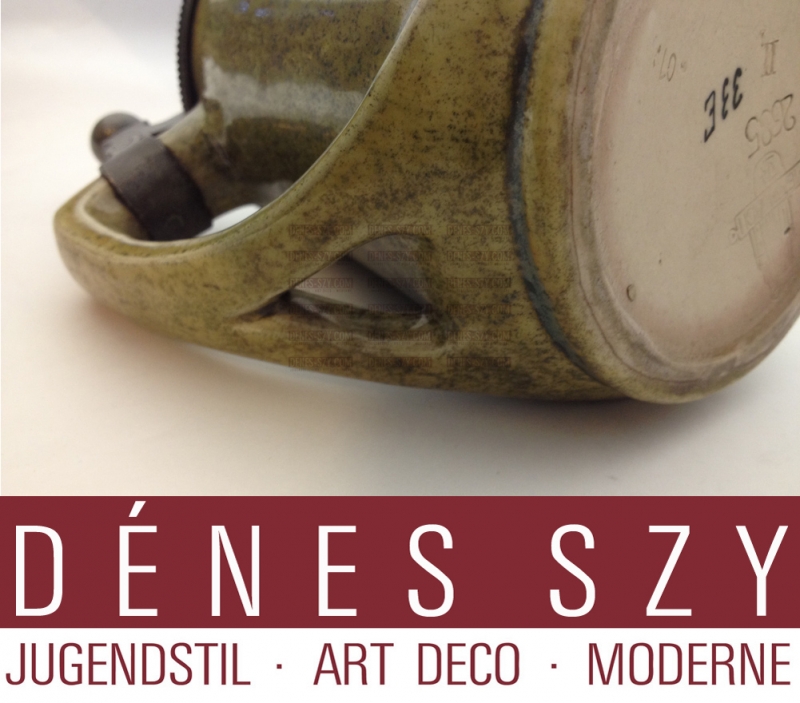 Jugendstil RIEMERSCHMID Steinzeug Krug Seidel um 1900