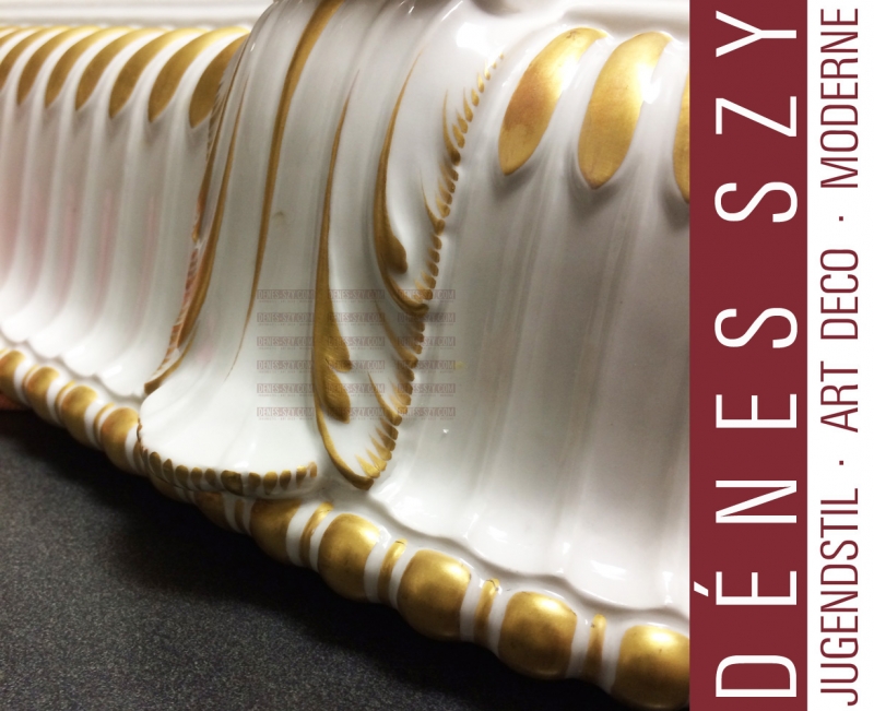 HOCHZEITSZUG ++ KPM Berlin Porzellan JARDINIERE Gold gehöht 1911