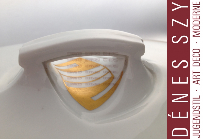 MEISSEN SALADIERE, Peitschenhieb in Gold, Henry van de VELDE