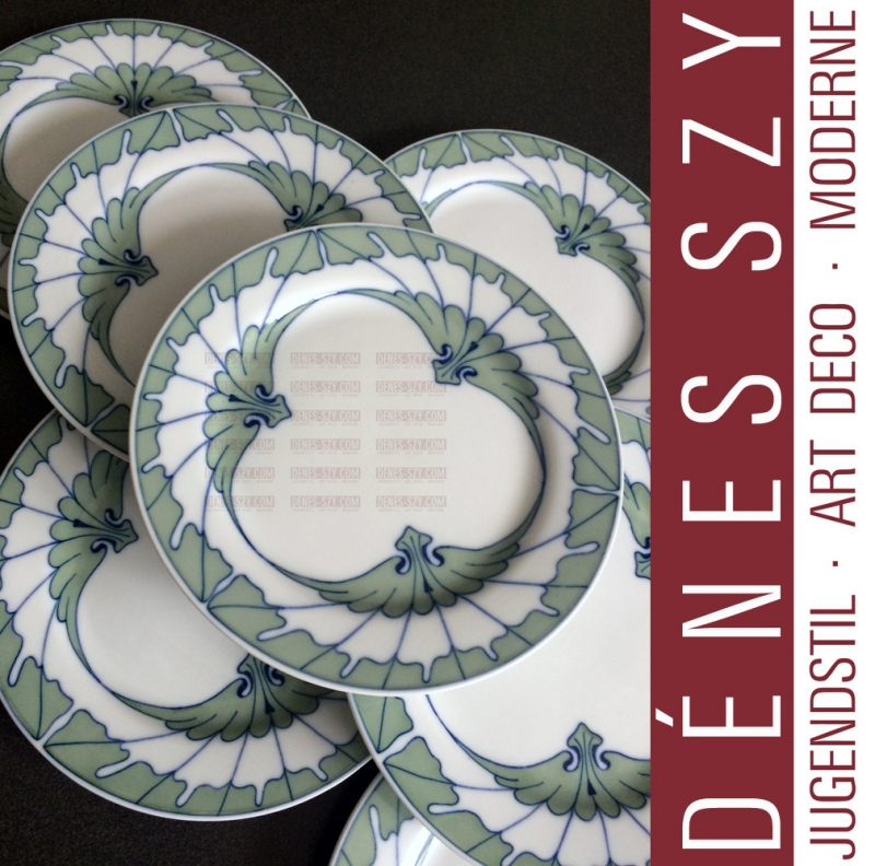 piattino disegno Fluegelmuster in porcellana di Meissen 1901