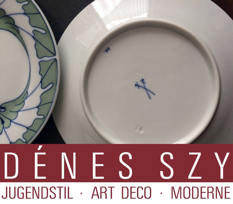 piattino disegno Fluegelmuster in porcellana di Meissen 1901