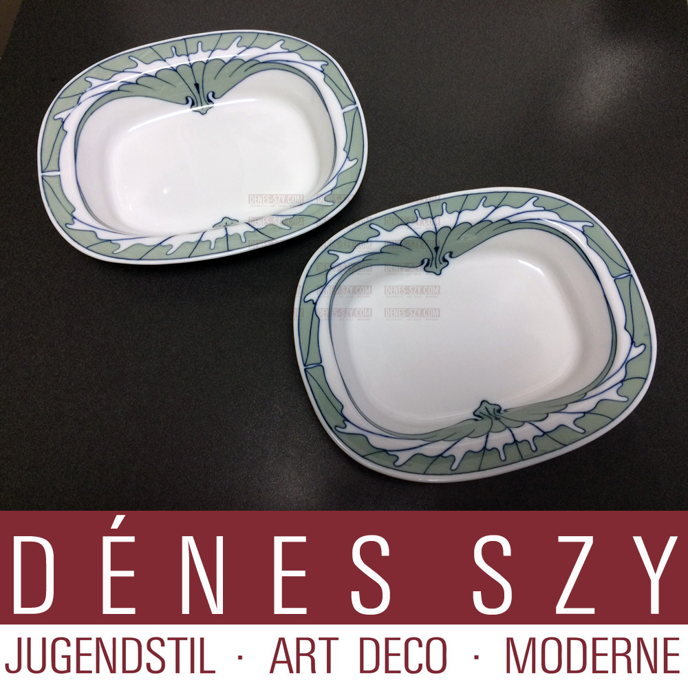 Jugendstil Porzellan Flügelmuster Service, KLOß SCHALE