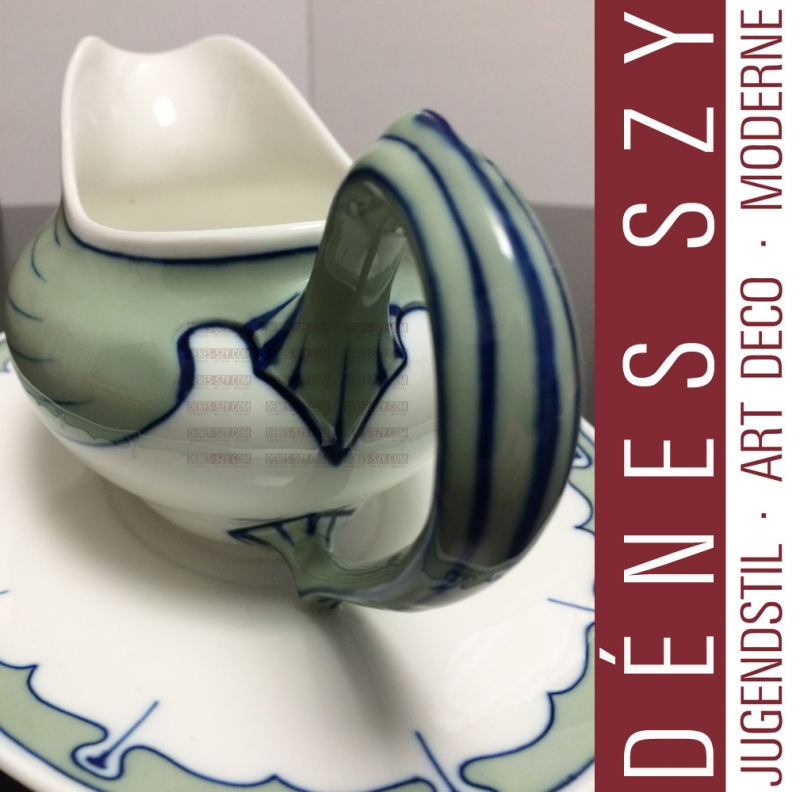 Jugendstil Porzellan Flügelmuster Service, SAUCIERE medium