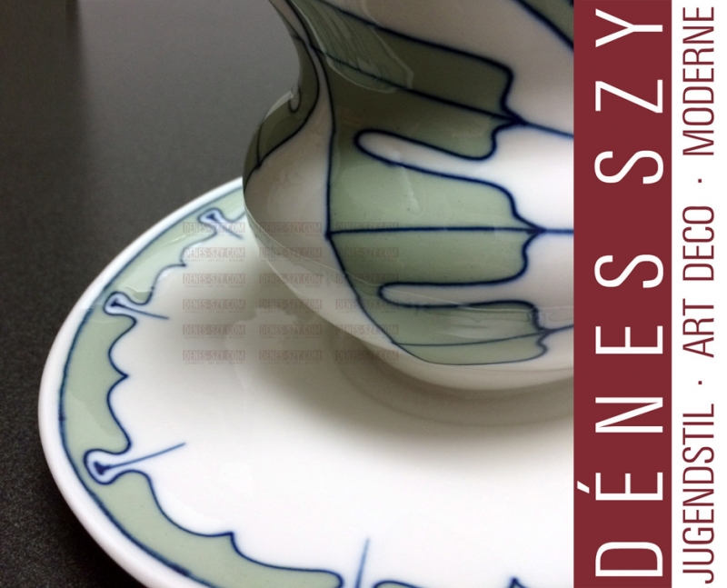 Jugendstil Porzellan Flügelmuster Service, SAUCIERE medium