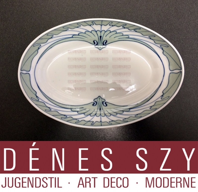 Jugendstil Porzellan Flügelmuster Service, große PRALINEN SCHALE