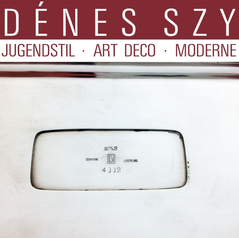 Georg Jensen Bing & Grondahl Sterling, porcelain box # 4002 DK