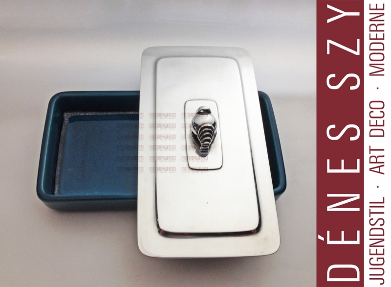 Georg Jensen Bing and Grondahl Sterling, porcelain box 4002