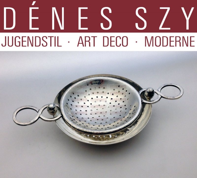 Paula Straus, Art Deco Silber Teesieb Bruckmann Heilbronn 1920er