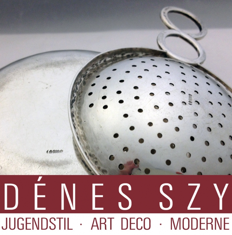 Paula Straus, Art Deco Silber Teesieb Bruckmann Heilbronn 1920er