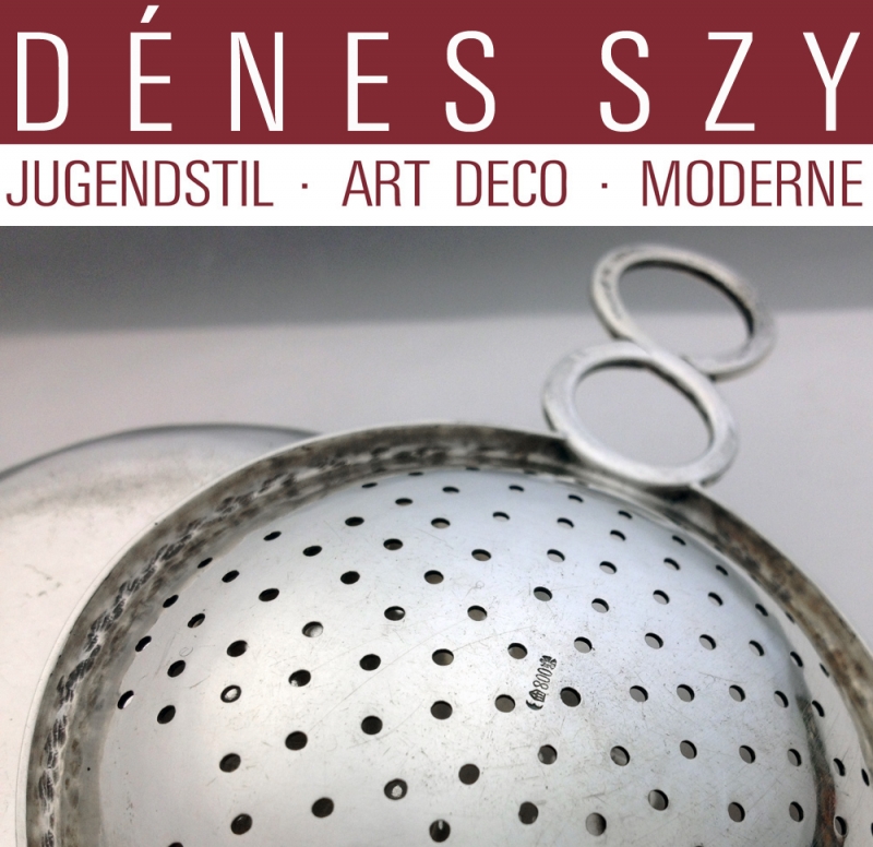 Paula Straus, Art Deco Silber Teesieb Bruckmann Heilbronn 1920er