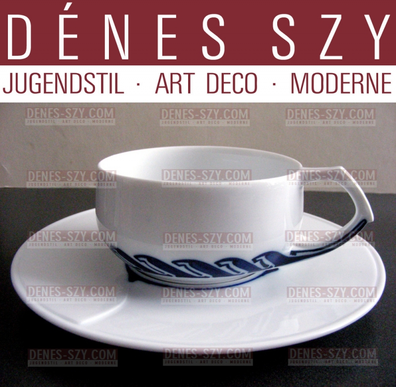 Henry van de Velde, coup de fouet, porcelaine de Meissen, tasse à thé