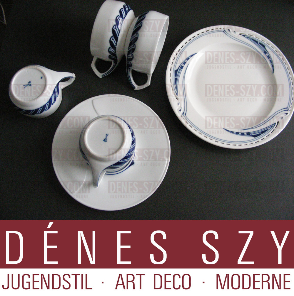 Henry van de Velde, coup de fouet, porcelaine de Meissen, tasse à thé