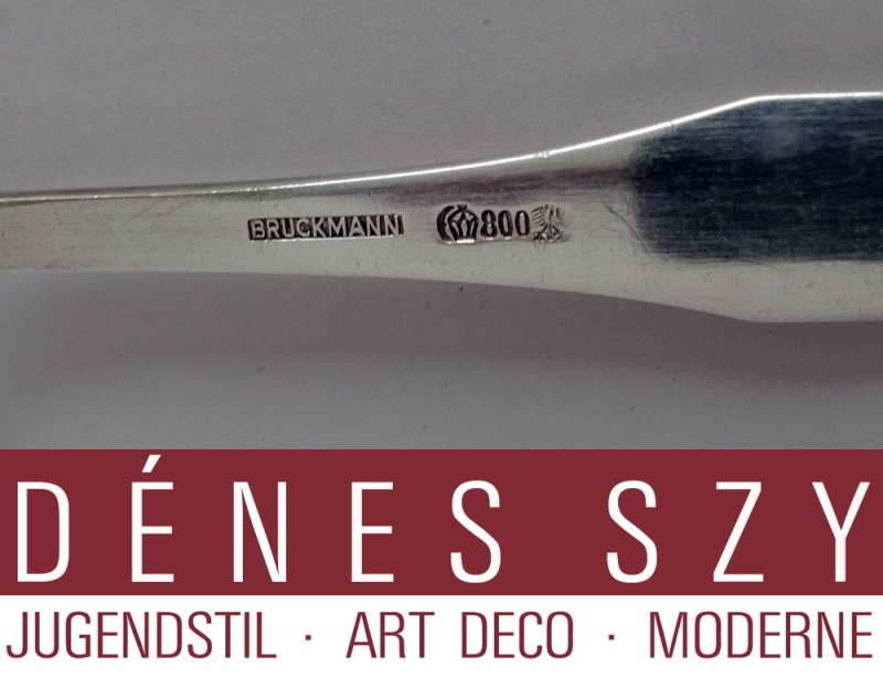 Art Deco posate in argento di Emile Lettre cucchiaio da servire