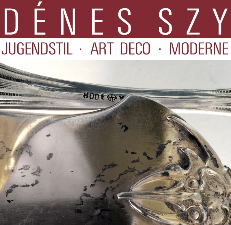Jugendstil Silber Besteck FISCHVORLEGER Bahner Düsseldorf