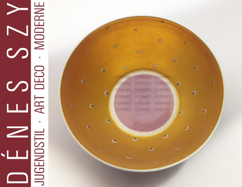 KPM Berlin Porzellan, KUMME mit PFAUENAUGEN Dekor