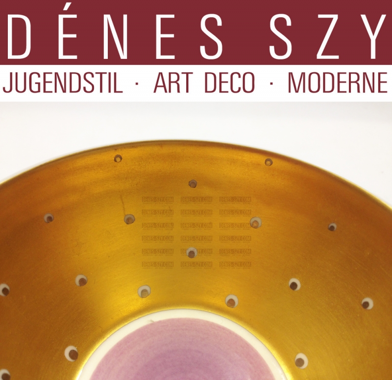 KPM Berlin Porzellan, KUMME mit PFAUENAUGEN Dekor