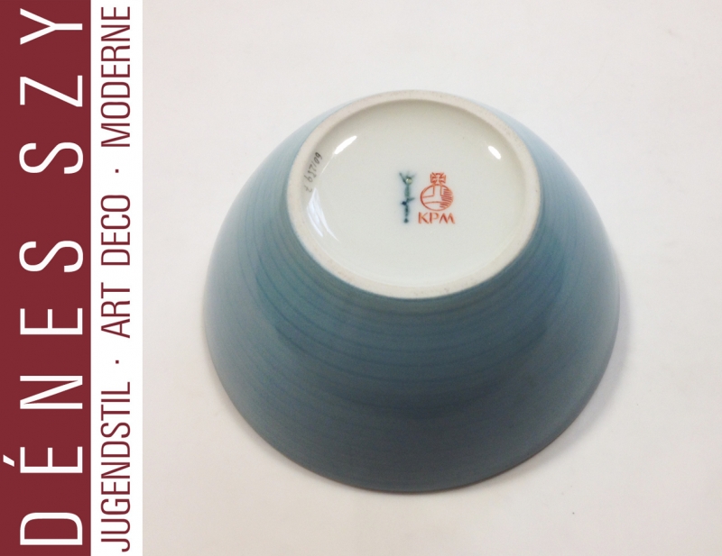 KPM Berlin Porzellan, KUMME mit PFAUENAUGEN Dekor