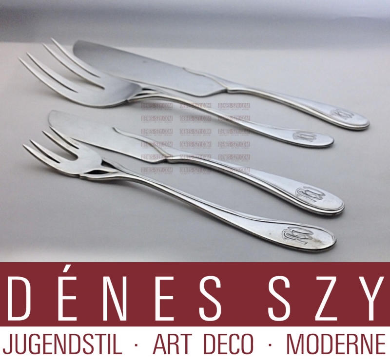 TULIPAN Heinrich Vogeler WILKENS Silber Fischbesteck ca.1900