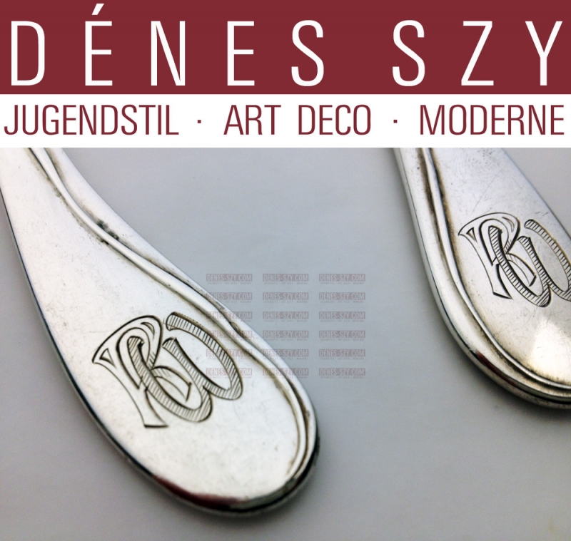 TULIPAN Heinrich Vogeler WILKENS Silber Fischbesteck ca.1900