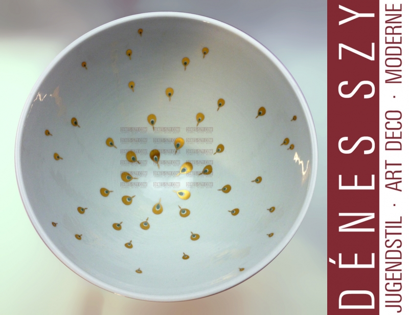 KPM Berlin porcellana CIOTOLA decoro occhio di pavone