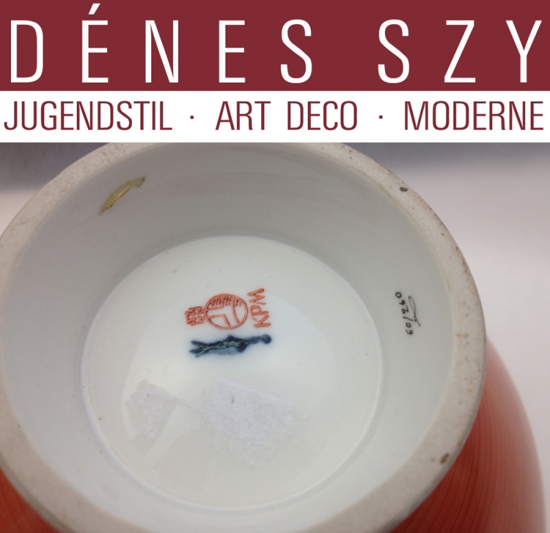 KPM Berlin porcellana CIOTOLA decoro occhio di pavone