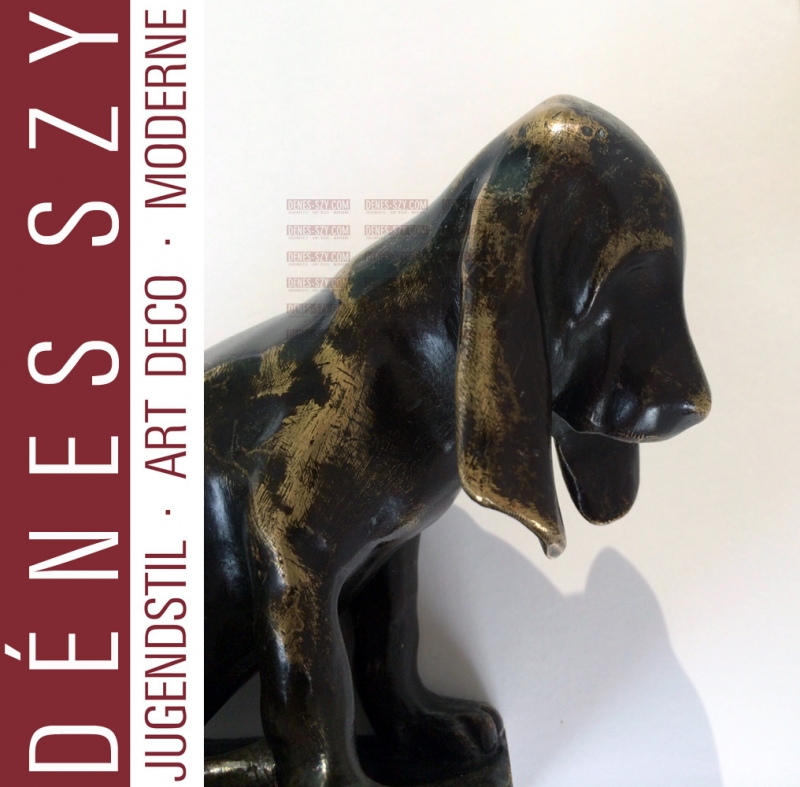 La Colonia degli Artisti di Darmstadt Ludwig Habich bronzo cucciolo