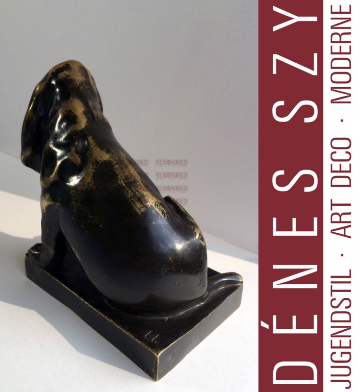 La Colonia degli Artisti di Darmstadt Ludwig Habich bronzo cucciolo