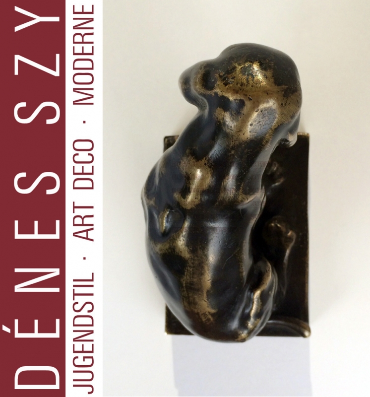 La Colonia degli Artisti di Darmstadt Ludwig Habich bronzo cucciolo