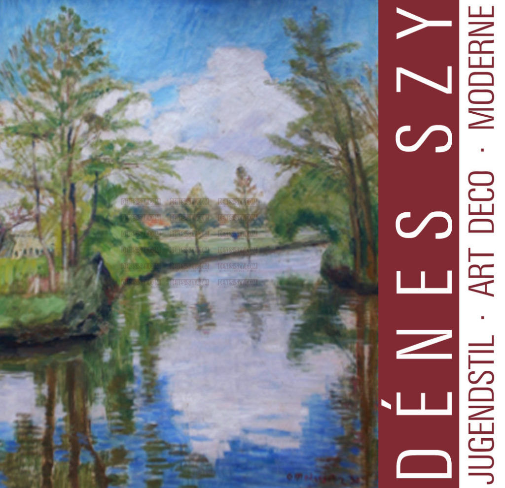 Otto Modersohn Fischerhude paesaggio dipinto a olio