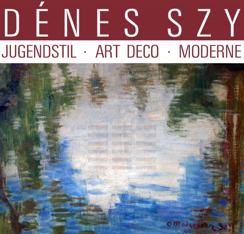 Otto Modersohn Fischerhude paesaggio dipinto a olio