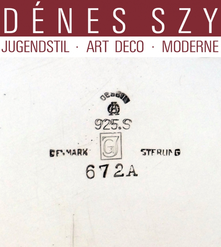 Georg Jensen silver Cactus pattern hot water jug 672 A