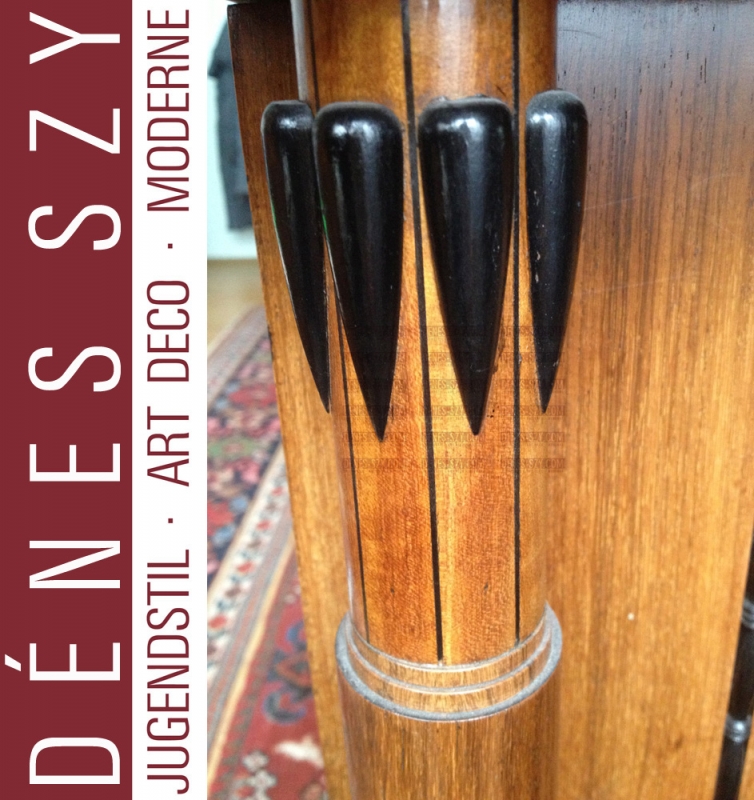 KOLO MOSER, Pair Art Nouveau Marquetry Couches, Vienna 1900