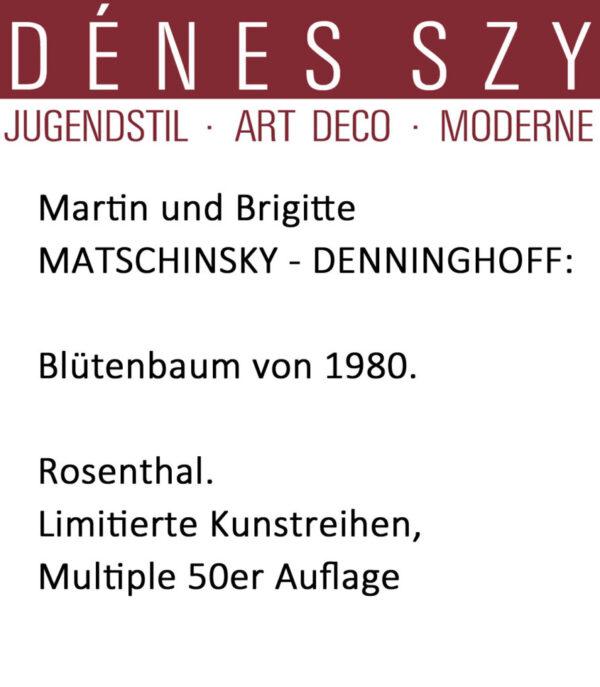 Matschinsky-Denninghoff BLÜTENBAUM 1980 Multiple Porzellan
