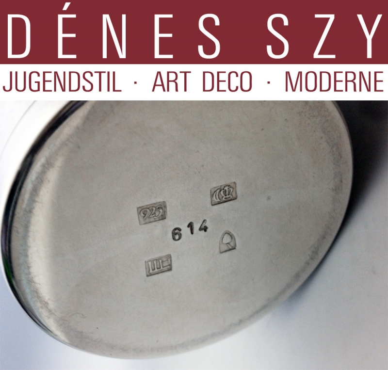 Pair of modern handcrafted Sterling silver Beaker Augsburg 1950