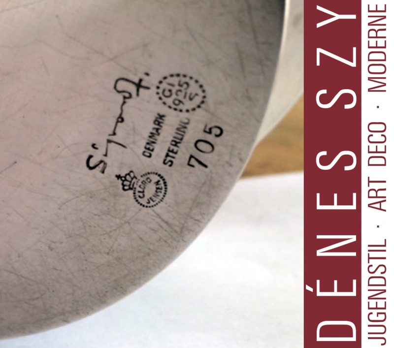 Sigvard Bernadotte Georg Jensen Silber 925 KAVIARDOSE 705