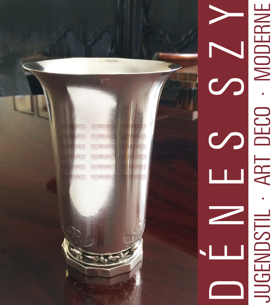 Georg Jensen G Albertus Silber 925 Kaktus große Vase 536