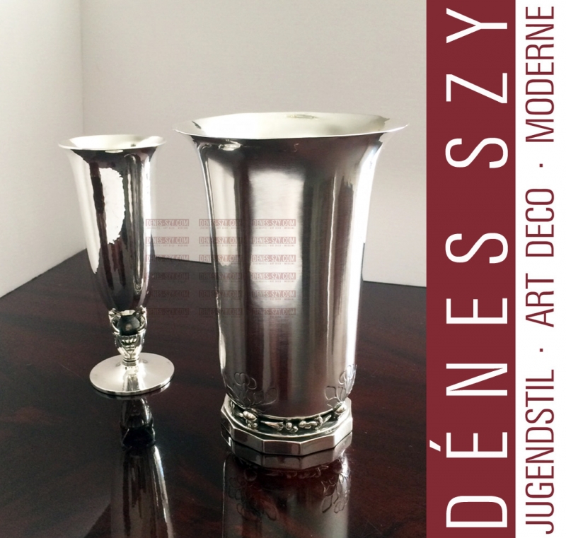 Georg Jensen G. Albertus Silber 925 KAKTUS große VASE # 536