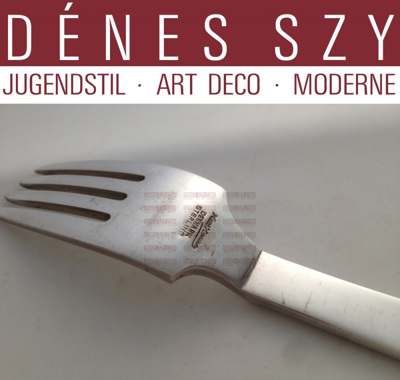 Hans Hansen Aresolv #17, Sterling Denmark dinner forks, set of 6.