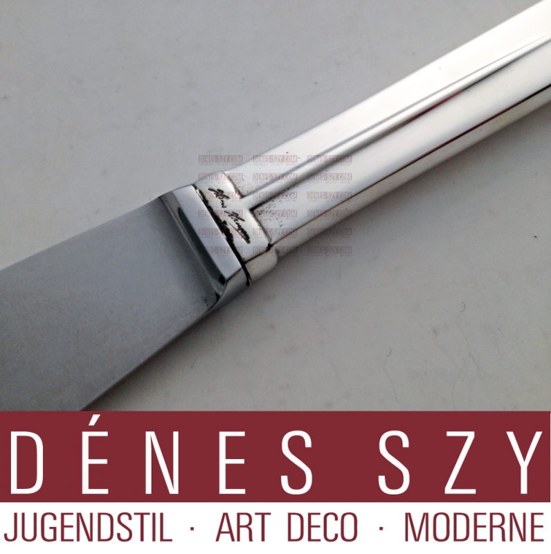 Couteau de table à long manche, modèle 17, aiguille, Conception: Karl Gustav Hansen 1932, Exécution: orfèvres Hans Hansen, Kolding, Danemark, argent sterling